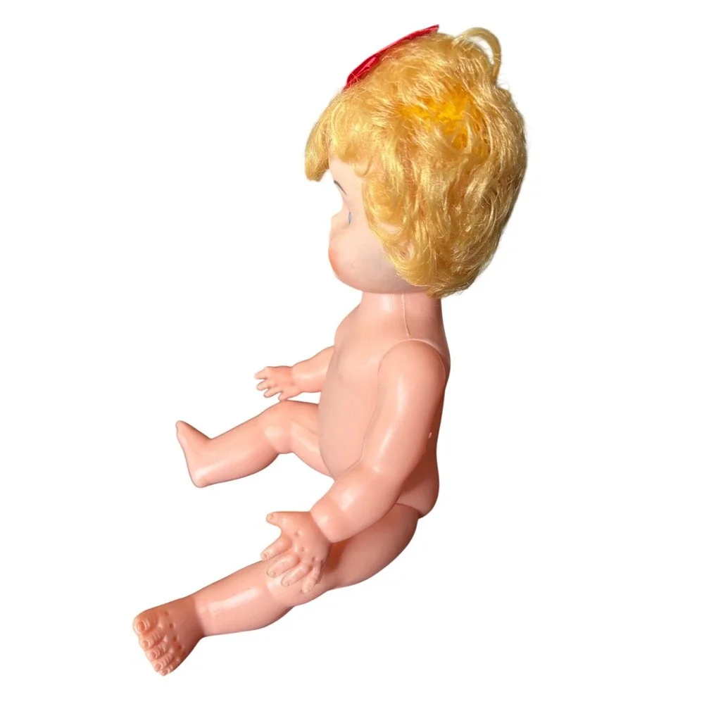 Vintage Playmates Doll 10 Inch Blonde Hair Blue Eyes Made in Hong Kong Retro Toy